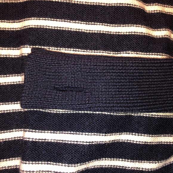 Rebecca Taylor French Sailor Embroidered Striped Light Fine Merino Sweater - Picture 8 of 12